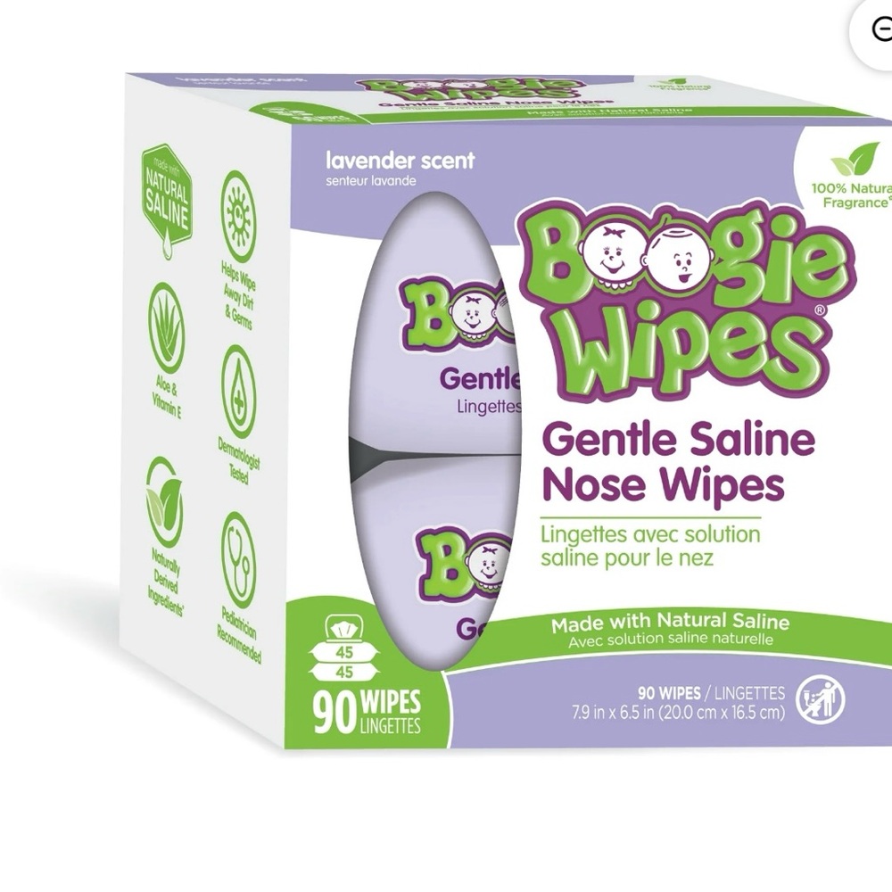 Skincare Wipes Purple and Green Gentle Saline